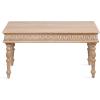 imageKate and Laurel Patresa Traditional Carved Rectangle Wood Coffee Table 36 x 20 x 18 Light Natural Decorative Rectangular Living Room Table with Storage for Useful Home Decor