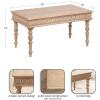 imageKate and Laurel Patresa Traditional Carved Rectangle Wood Coffee Table 36 x 20 x 18 Light Natural Decorative Rectangular Living Room Table with Storage for Useful Home Decor