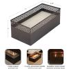 imageKate and Laurel Pearce Rectangle Decorative Metal Candle Bowl 11 x 6 x 4 Gray Gunmetal Large ThreeWick Unscented Candle with Decorative Bowl for Living Room DecorPewter