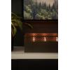 imageKate and Laurel Pearce Rectangle Decorative Metal Candle Bowl 11 x 6 x 4 Gray Gunmetal Large ThreeWick Unscented Candle with Decorative Bowl for Living Room DecorPewter