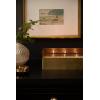 imageKate and Laurel Pearce Rectangle Decorative Metal Candle Bowl 11 x 6 x 4 Gray Gunmetal Large ThreeWick Unscented Candle with Decorative Bowl for Living Room DecorGold