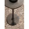 imageKate and Laurel Pianka Decorative Modern Pedestal Round Drink Table 7 x 7 x 22 Gunmetal Cast Aluminum Mini Table with Organic Tabletop Shape for Use as Small Plant Stand or Living Room AccentPewter