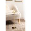 imageKate and Laurel Pianka Decorative Modern Pedestal Round Drink Table 7 x 7 x 22 Gunmetal Cast Aluminum Mini Table with Organic Tabletop Shape for Use as Small Plant Stand or Living Room AccentGold