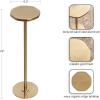 imageKate and Laurel Pianka Decorative Modern Pedestal Round Drink Table 7 x 7 x 22 Gunmetal Cast Aluminum Mini Table with Organic Tabletop Shape for Use as Small Plant Stand or Living Room AccentGold