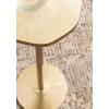 imageKate and Laurel Pianka Decorative Modern Pedestal Round Drink Table 7 x 7 x 22 Gunmetal Cast Aluminum Mini Table with Organic Tabletop Shape for Use as Small Plant Stand or Living Room AccentGold