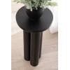 imageKate and Laurel Pylar Modern Wooden Drink Table 10 x 10 x 21 Black Transitional Mini Table with Chunky Pillar Base for Use as Pedestal Plant Stand Indoors or Small Nightstand Option