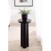 imageKate and Laurel Pylar Modern Wooden Drink Table 10 x 10 x 21 Black Transitional Mini Table with Chunky Pillar Base for Use as Pedestal Plant Stand Indoors or Small Nightstand Option