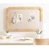 imageKate and Laurel Rahfy Modern Rattan Framed Wall Pinboard 20 x 30 Natural Rattan Boho Rounded Rectangle Bulletin Board for Use as Motivational Vision Board or Wall Organizer