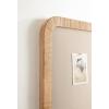 imageKate and Laurel Rahfy Modern Rattan Framed Wall Pinboard 20 x 30 Natural Rattan Boho Rounded Rectangle Bulletin Board for Use as Motivational Vision Board or Wall Organizer