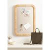 imageKate and Laurel Rahfy Modern Rattan Framed Wall Pinboard 20 x 30 Natural Rattan Boho Rounded Rectangle Bulletin Board for Use as Motivational Vision Board or Wall Organizer