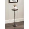 imageKate and Laurel Ropa Transitional Round Pedestal Drink Table 9 x 9 x 22 Black Decorative Cast Aluminum Mini Table with Spiral Rope Design for Use as Indoor Plant Stand or Living Room AccentBronze
