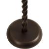 imageKate and Laurel Ropa Transitional Round Pedestal Drink Table 9 x 9 x 22 Black Decorative Cast Aluminum Mini Table with Spiral Rope Design for Use as Indoor Plant Stand or Living Room AccentBronze