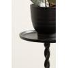 imageKate and Laurel Ropa Transitional Round Pedestal Drink Table 9 x 9 x 22 Black Decorative Cast Aluminum Mini Table with Spiral Rope Design for Use as Indoor Plant Stand or Living Room AccentBlack