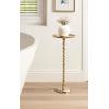 imageKate and Laurel Ropa Transitional Round Pedestal Drink Table 9 x 9 x 22 Black Decorative Cast Aluminum Mini Table with Spiral Rope Design for Use as Indoor Plant Stand or Living Room AccentGold