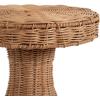 imageKate and Laurel Sula Modern Woven Rattan Round Drink Table 10 x 10 x 22 Natural Rattan Boho Sculptural Circle Mini Table for Use as Indoor Plant Stand or Living Room Accent Table