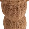 imageKate and Laurel Sula Modern Woven Rattan Round Drink Table 10 x 10 x 22 Natural Rattan Boho Sculptural Circle Mini Table for Use as Indoor Plant Stand or Living Room Accent Table