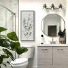 imageKate and Laurel Sylvie Eucalyptus Botanical I Framed Canvas Wall Art by The Creative Bunch Studio 18x40 Panel Gold Decorative Plant ArtGray