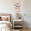 imageKate and Laurel Sylvie Frida Frollae Framed Canvas Wall Art by Inkheart Designs 18x24 White Modern Floral Female Portrait Art
