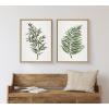 imageKate and Laurel Sylvie Green Fern and Ruscus Framed Canvas Wall Art Set by Patricia Shaw 2 Piece 18x24 Natural Natural Plant Leaf Art Set for Wall