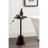 imageKate and Laurel Tira Elegant Round Drink Table 10 x 22 Antique Brass and Black Vintage Glam Circle Martini Table for Use as a Small Bedroom Nightstand or Living Room Plant Stand OptionGoldBlack