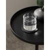 imageKate and Laurel Tira Elegant Round Drink Table 10 x 22 Antique Brass and Black Vintage Glam Circle Martini Table for Use as a Small Bedroom Nightstand or Living Room Plant Stand OptionBlackWalnut Brown