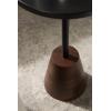 imageKate and Laurel Tira Elegant Round Drink Table 10 x 22 Antique Brass and Black Vintage Glam Circle Martini Table for Use as a Small Bedroom Nightstand or Living Room Plant Stand OptionBlackWalnut Brown