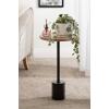 imageKate and Laurel Xyler Modern Round Wood and Metal Drink Table 10 x 10 x 24 Burlwood and Antique Brass Transitional Pedestal Table for Use as Indoor Plant Stand or Living Room Decor AccentNaturalBlack