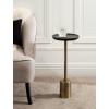 imageKate and Laurel Xyler Modern Round Wood and Metal Drink Table 10 x 10 x 24 Burlwood and Antique Brass Transitional Pedestal Table for Use as Indoor Plant Stand or Living Room Decor AccentGoldBlack