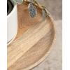 imageKate and Laurel Xyler Modern Round Wood and Metal Drink Table 10 x 10 x 24 Burlwood and Antique Brass Transitional Pedestal Table for Use as Indoor Plant Stand or Living Room Decor AccentNaturalBlack