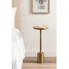 imageKate and Laurel Xyler Modern Round Wood and Metal Drink Table 10 x 10 x 24 Burlwood and Antique Brass Transitional Pedestal Table for Use as Indoor Plant Stand or Living Room Decor AccentNaturalGold