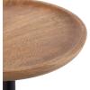 imageKate and Laurel Xyler Modern Round Wood and Metal Drink Table 10 x 10 x 24 Burlwood and Antique Brass Transitional Pedestal Table for Use as Indoor Plant Stand or Living Room Decor AccentNaturalBlack