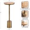 imageKate and Laurel Xyler Modern Round Wood and Metal Drink Table 10 x 10 x 24 Burlwood and Antique Brass Transitional Pedestal Table for Use as Indoor Plant Stand or Living Room Decor AccentNaturalGold