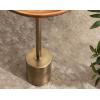 imageKate and Laurel Xyler Modern Round Wood and Metal Drink Table 10 x 10 x 24 Burlwood and Antique Brass Transitional Pedestal Table for Use as Indoor Plant Stand or Living Room Decor AccentWalnut BrownGold