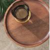 imageKate and Laurel Xyler Modern Round Wood and Metal Drink Table 10 x 10 x 24 Burlwood and Antique Brass Transitional Pedestal Table for Use as Indoor Plant Stand or Living Room Decor AccentWalnut BrownGold