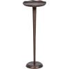 imageKate and Laurel Alessia Modern Decorative Metal Drink Table 8 x 8 x 22 White Transitional Round Cast Aluminum Pedestal Plant Stand with Rough Texture and Wavy Scalloped EdgeBronze
