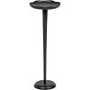 imageKate and Laurel Alessia Modern Decorative Metal Drink Table 8 x 8 x 22 White Transitional Round Cast Aluminum Pedestal Plant Stand with Rough Texture and Wavy Scalloped EdgeBlack