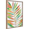 imageKate and Laurel Blake Palma Framed Printed Glass Wall Art by Jessi Raulet of Ettavee 18x24 Natural Decorative Vibrant Glass Nature Art for WallGold