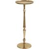 imageKate and Laurel Carling Traditional Metal Round Drink Table 9 x 9 x 22 Black Vintage Cast Aluminum Accent Table with Unique Spindle Design for Use as Indoor Plant Stand or Living Room Decor PieceGold