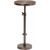 imageKate and Laurel Engles Traditional AdjustableHeight Pedestal Drink Table 10 x 10 x 30 Antique Brass and Black Vintage Round Indoor Metal Plant Stand with Embossed Sunburst PatternBronze