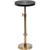 imageKate and Laurel Engles Traditional AdjustableHeight Pedestal Drink Table 10 x 10 x 30 Antique Brass and Black Vintage Round Indoor Metal Plant Stand with Embossed Sunburst PatternGoldBlack