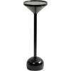 imageKate and Laurel Frisk Modern Round Metal Drink Table 8 x 8 x 23 Black Metal Martini Table with Pedestal Design for Use as Small Indoor Plant Stand or Living Room Accent