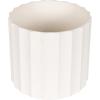 imageKate and Laurel Jibbs Round Indoor Scalloped Planter Pot 10 x 10 x 10 White Modern Circular Planter for Indoor Plants for Living Room or Sunroom Decor