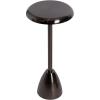 imageKate and Laurel Morizet Modern Round Drink Table 10 x 10 x 22 Gunmetal Transitional Metal Martini Table with Pedestal Design for Use as Small Indoor Plant Stand or Living Room Accent