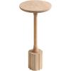 imageKate and Laurel Nisha Modern Mango Wood Round Drink Table 10 x 10 x 22 Dark Brown Transitional Wooden Circle Mini Table for Use as Indoor Plant Stand or Living Room AccentNatural