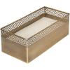 imageKate and Laurel Pearce Rectangle Decorative Metal Candle Bowl 11 x 6 x 4 Gray Gunmetal Large ThreeWick Unscented Candle with Decorative Bowl for Living Room DecorGold