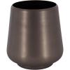 imageKate and Laurel Portell Round Indoor Metal Planter Pot 12 x 12 x 12 Gray Gunmetal Vintage Circular Planter for Indoor Plants Living Room or Sunroom Decor