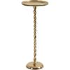 imageKate and Laurel Ropa Transitional Round Pedestal Drink Table 9 x 9 x 22 Black Decorative Cast Aluminum Mini Table with Spiral Rope Design for Use as Indoor Plant Stand or Living Room AccentGold