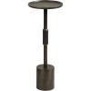 imageKate and Laurel Truxton Modern Round Metal Drink Table 9 x 9 x 22 Graphite Industrial Cast Aluminum Pedestal Table for Use as Indoor Plant Stand or Living Room Decor