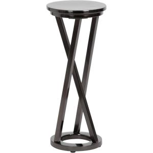 imageKate and Laurel Aja Modern Metal Round Drink Table 9 x 9 x 22 Antique Brass Decorative Geometric Pedestal Table with Circular Tabletop for Use as Metal Indoor Plant StandPewter