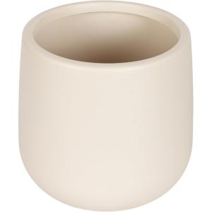 imageKate and Laurel Jia Transitional Round Indoor Planter Pot 11 x 11 x 11 Cream Modern Circular Planter for Indoor Plants for Living Room or Sunroom Decor